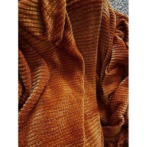 Farmhouse Rust Knit Throw Blanket for Couch Sofa Chair Bed Home Decoration